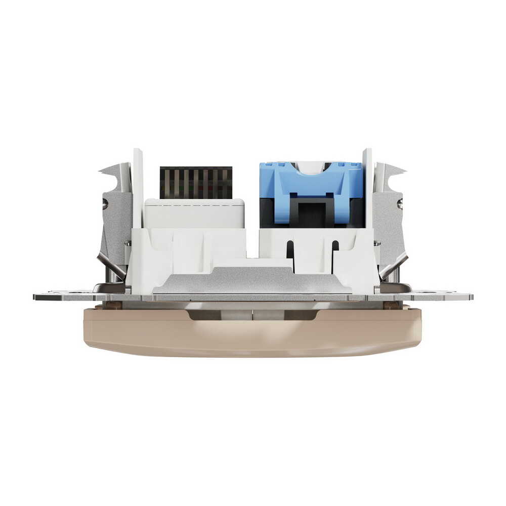 Розетка Schneider Sedna Design бежевая компьютерная RJ45 Cat. 6 UTP + RJ11 ( SDD112468 )